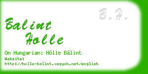 balint holle business card